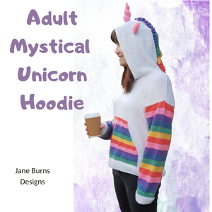 Mystical Unicorn Hoodie ADULT size pattern
