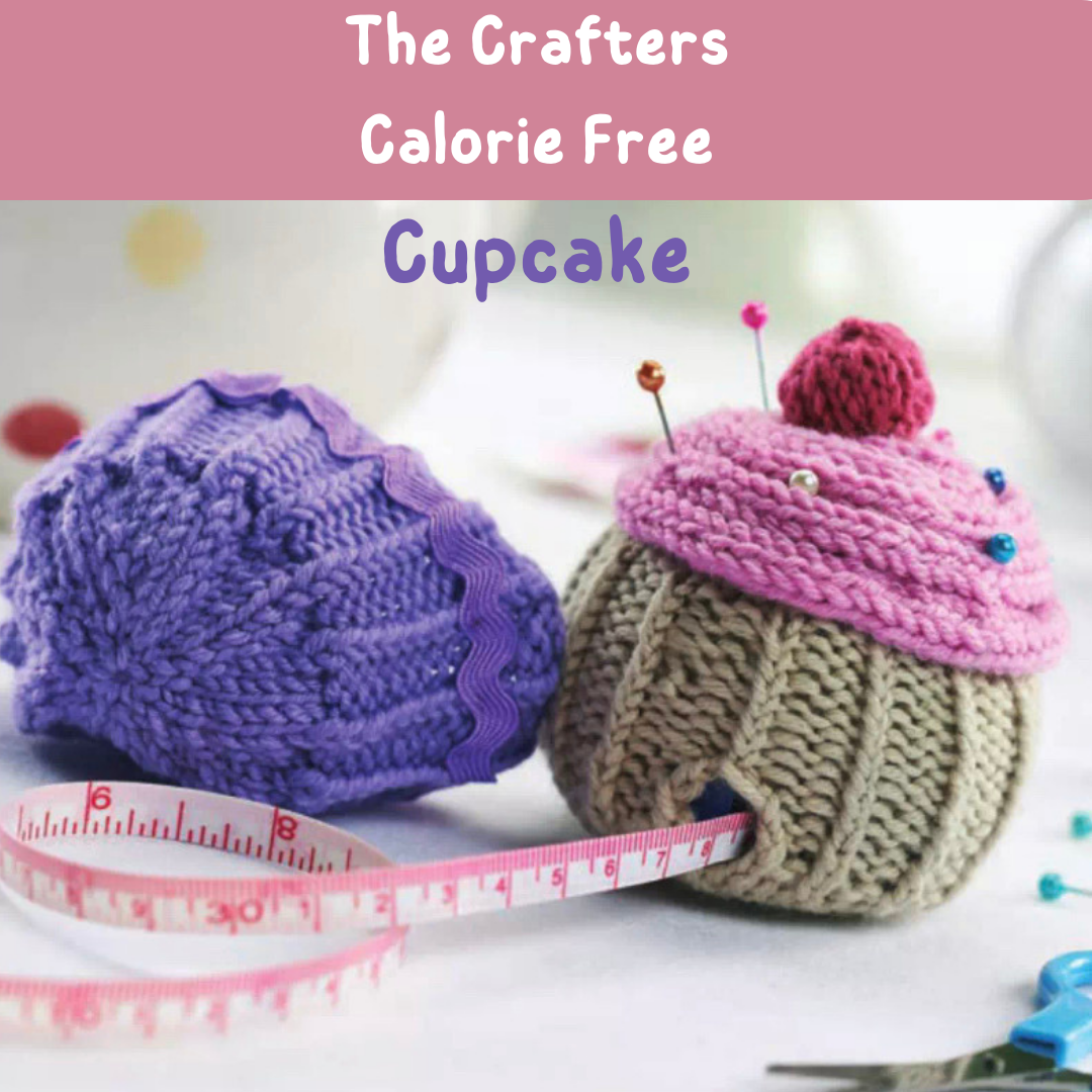 Crafters Cupcake, Tape measure and Pin Cushion - Knitting Pattern