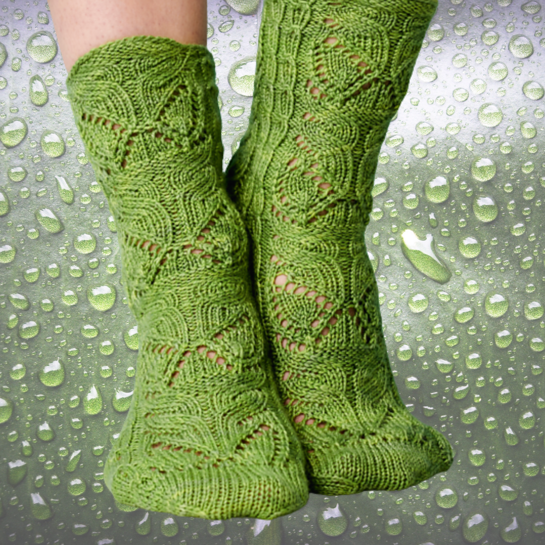 Wood Millet Socks, Lace Socks - Knitting Pattern