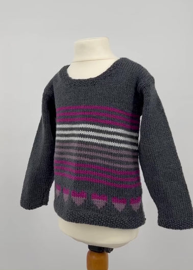 Love Hearts Sweater knitting pattern JANE BURNS