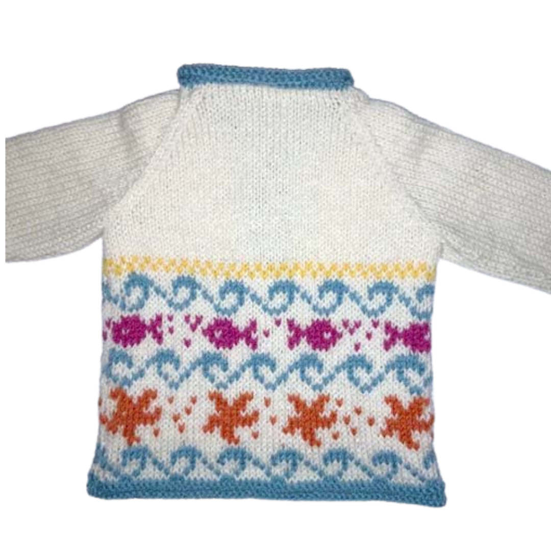 Under the Sea Cardigan, Nautical Baby Sweater - Knitting Pattern