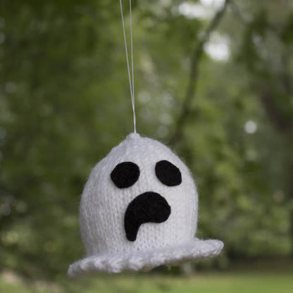 Halloween Bouncy Ghost Toy, Ghost Knitting Pattern