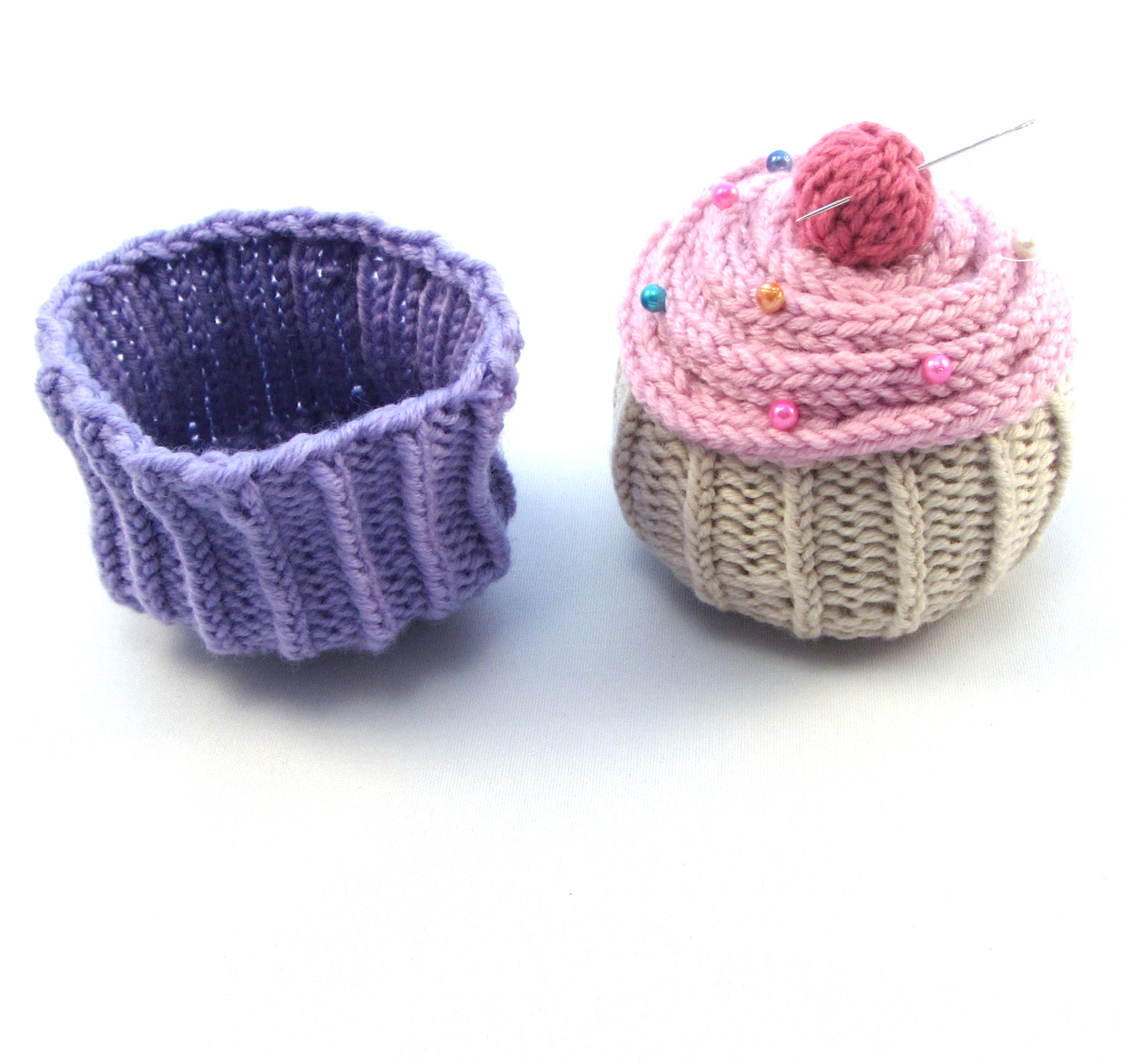 Crafters Cupcake, Tape measure and Pin Cushion - Knitting Pattern