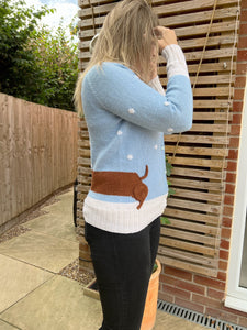 Dachshund in the Snow Cardigan ADULT