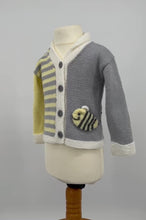 Load and play video in Gallery viewer, Bee Happy Cardigan knitting pattern JANE BURNS
