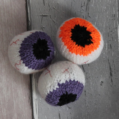 Eyes Out, Halloween Knitted Eye Balls - Knitting Pattern