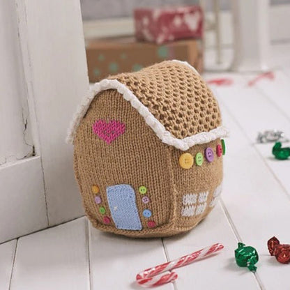 gingerbread house knitted doorstop pattern jane burns