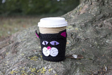 Load image into Gallery viewer, Black Cat Cup Cosy
