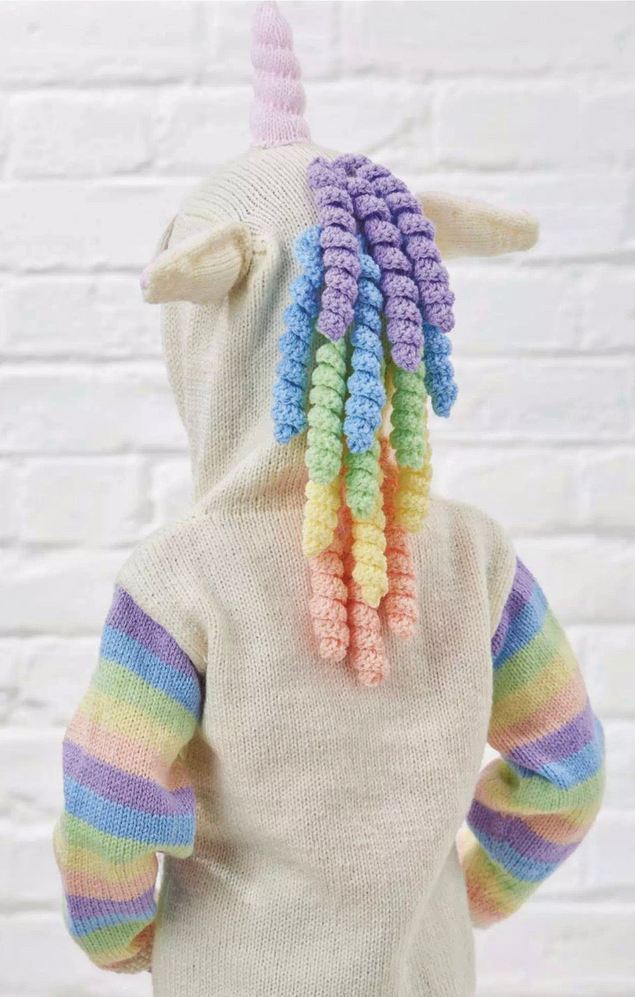 Mystical Unicorn Hoodie, Simple Kids Hooded Sweater - Knitting Pattern