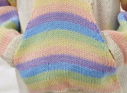 Mystical Unicorn Hoodie, Simple Kids Hooded Sweater - Knitting Pattern