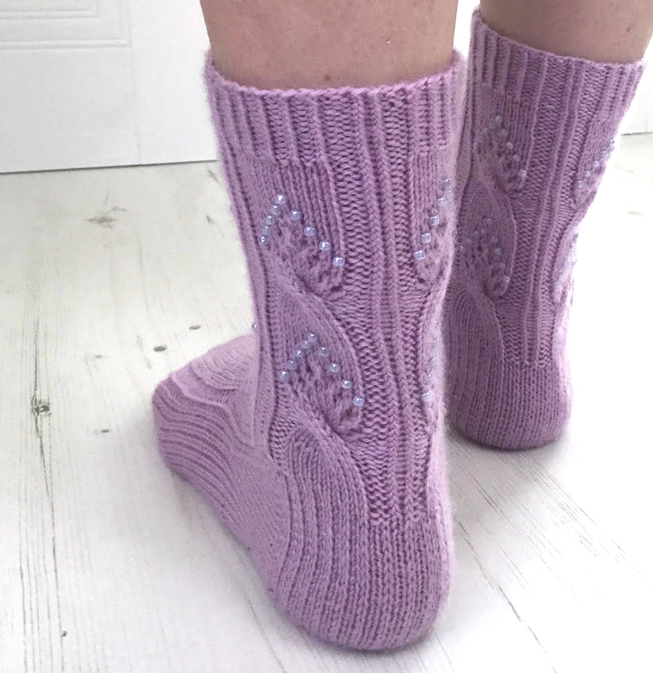 Twisted Love Socks, Cable and Lace Socks - Knitting Pattern