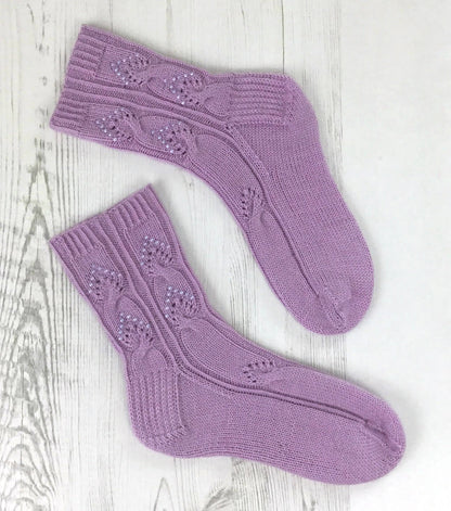 Twisted Love Socks, Cable and Lace Socks - Knitting Pattern