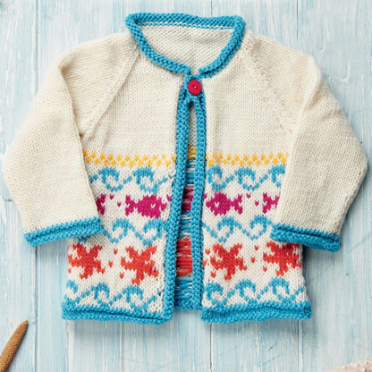 Under the Sea Cardigan, Nautical Baby Sweater - Knitting Pattern